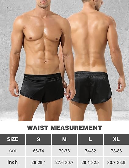 Sexy Low Rise-Shorts für Herren, leichte Loungewear mit großen Schlitzen an den Seiten