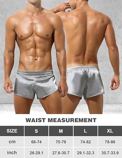 Sexy Low Rise-Shorts für Herren, leichte Loungewear mit großen Schlitzen an den Seiten