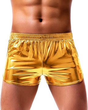 Short sexy métallisé brillant pour homme Sparkly Rave Hot Short Pants