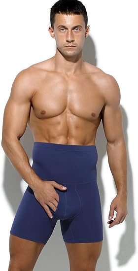 Boxer amincissant pour homme, sous-vêtement de compression taille haute