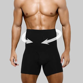 Boxer amincissant pour homme, sous-vêtement de compression taille haute