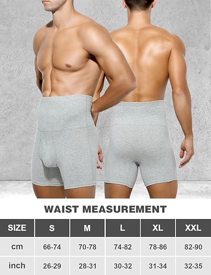 Boxer amincissant pour homme, sous-vêtement de compression taille haute