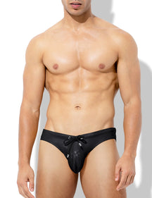 Arjen Kroos - Men's Swim Briefs Metallic Rave Swimwear - Arjen Kroos - Black - AK401101XXL