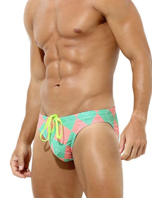 Arjen Kroos - Men's Swim Briefs Printed - Arjen Kroos - Green - CK300207XXL