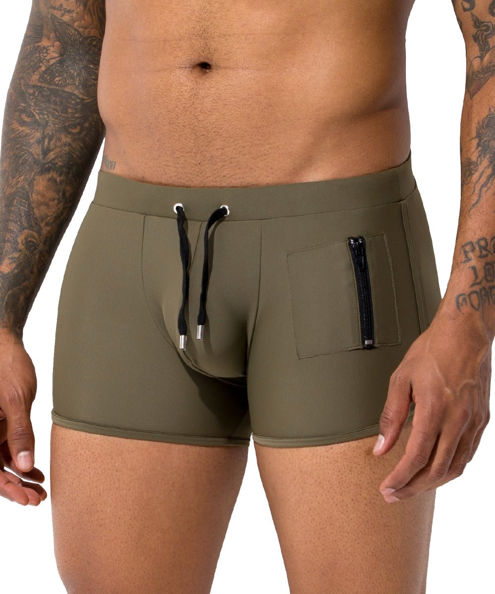 Arjen Kroos - Men's Swim Briefs Quick Dry - Arjen Kroos - Green - AK400637S