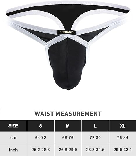 Arjen Kroos - Men's Thong Underwear Sexy G - String Low Rise Athletic Supporter Briefs - Arjen Kroos - Black - AK211301S
#color_black