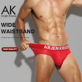 Arjen Kroos - Men's Underwear Briefs Low Rise Multi Color Soft Underpant - Arjen Kroos - Black - AK220401S