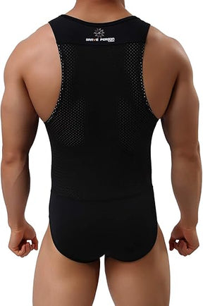 Herren Wrestling Singlet Shapewear Athletic Leotard Schlankheits-Bodysuit Ganzkörper-Shaper