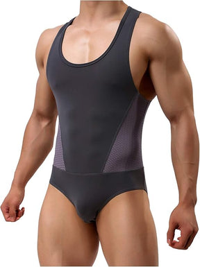 Herren Wrestling Singlet Shapewear Athletic Leotard Schlankheits-Bodysuit Ganzkörper-Shaper