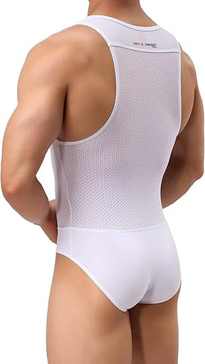 Herren Wrestling Singlet Shapewear Athletic Leotard Schlankheits-Bodysuit Ganzkörper-Shaper